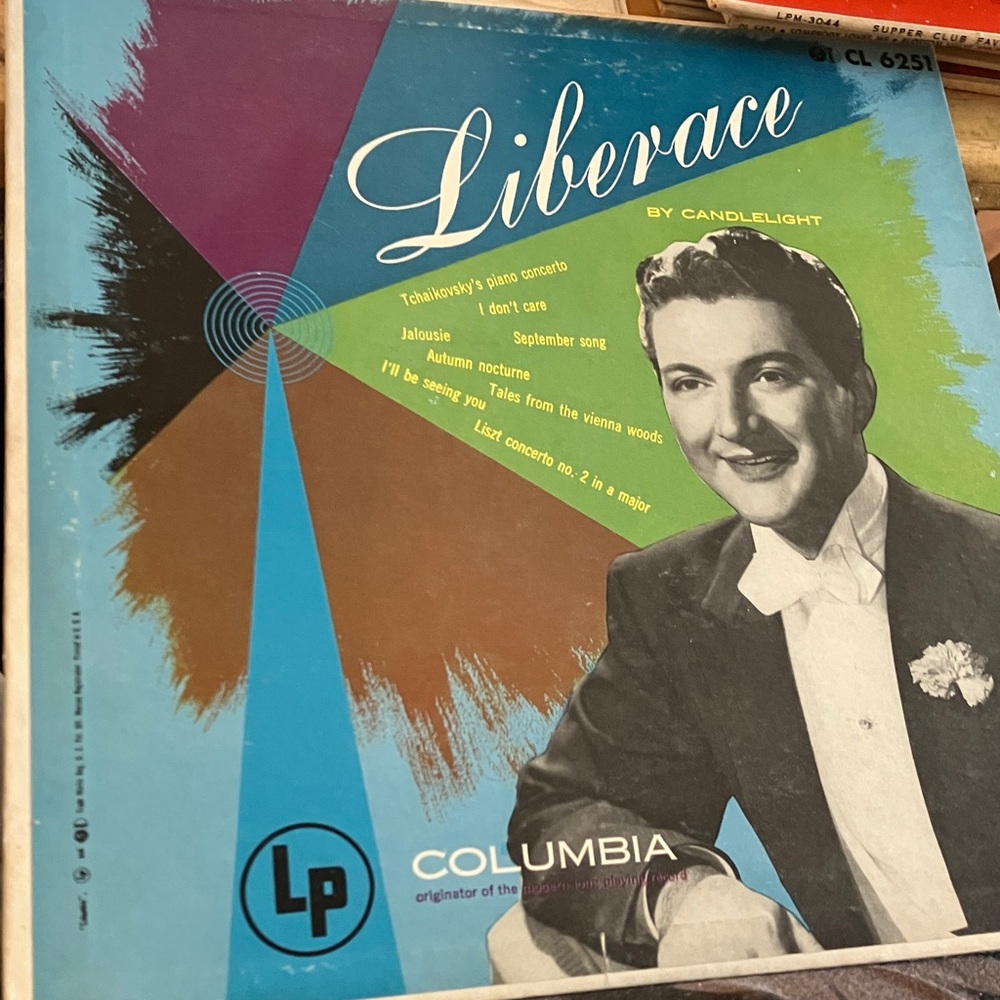 Columbia Liberace Album with Blue and Purple Cover